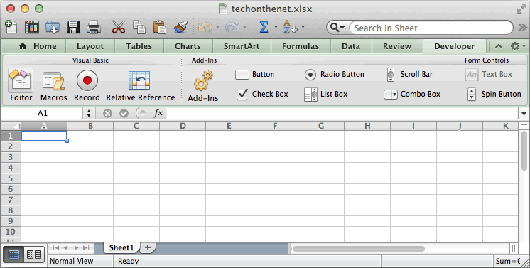 Excel tool for barcode scanners